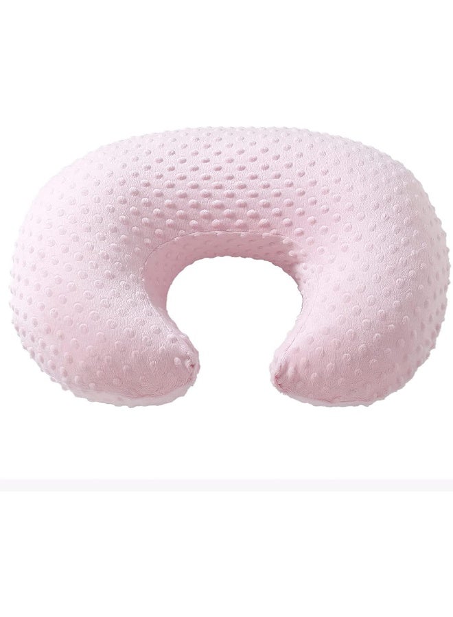 DONOMILO Minky Dots Nursing Pillow Cover, Case Plush Breathable Breastfeeding Pillow Slipcover Fits Nursing Pillow, Super Soft Snug Positioners for Baby Boy Baby Girl (Light Pink) - Image 2